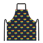 Rainbow Pixel 8-Bit LGBT Pride Heart Apron