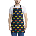 Rainbow Pixel 8-Bit LGBT Pride Heart Apron