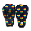 Rainbow Pixel 8-Bit LGBT Pride Heart Boxing Gloves