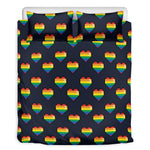 Rainbow Pixel 8-Bit LGBT Pride Heart Duvet Cover Bedding Set