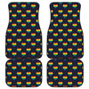 Rainbow Pixel 8-Bit LGBT Pride Heart Front and Back Car Floor Mats