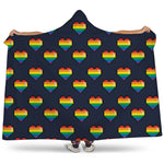 Rainbow Pixel 8-Bit LGBT Pride Heart Hooded Blanket