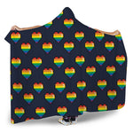 Rainbow Pixel 8-Bit LGBT Pride Heart Hooded Blanket