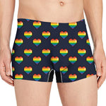 Rainbow Pixel 8-Bit LGBT Pride Heart Men's Boxer Briefs