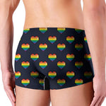 Rainbow Pixel 8-Bit LGBT Pride Heart Men's Boxer Briefs