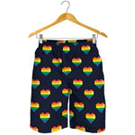 Rainbow Pixel 8-Bit LGBT Pride Heart Men's Shorts