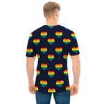 Rainbow Pixel 8-Bit LGBT Pride Heart Men's T-Shirt