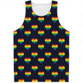 Rainbow Pixel 8-Bit LGBT Pride Heart Men's Tank Top