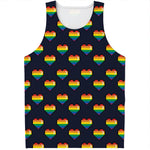 Rainbow Pixel 8-Bit LGBT Pride Heart Men's Tank Top