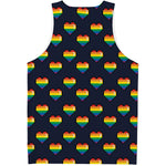 Rainbow Pixel 8-Bit LGBT Pride Heart Men's Tank Top