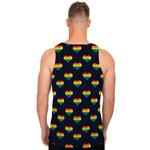 Rainbow Pixel 8-Bit LGBT Pride Heart Men's Tank Top