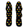 Rainbow Pixel 8-Bit LGBT Pride Heart Muay Thai Shin Guards