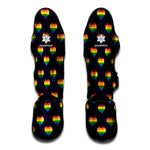 Rainbow Pixel 8-Bit LGBT Pride Heart Muay Thai Shin Guard