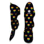 Rainbow Pixel 8-Bit LGBT Pride Heart Muay Thai Shin Guard
