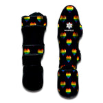 Rainbow Pixel 8-Bit LGBT Pride Heart Muay Thai Shin Guard