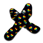 Rainbow Pixel 8-Bit LGBT Pride Heart Muay Thai Shin Guard