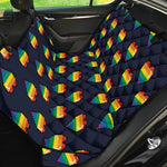 Rainbow Pixel 8-Bit LGBT Pride Heart Pet Car Back Seat Cover