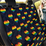 Rainbow Pixel 8-Bit LGBT Pride Heart Pet Car Back Seat Cover