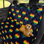 Rainbow Pixel 8-Bit LGBT Pride Heart Pet Car Back Seat Cover