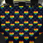 Rainbow Pixel 8-Bit LGBT Pride Heart Pet Car Back Seat Cover