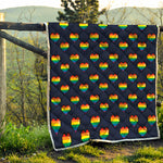 Rainbow Pixel 8-Bit LGBT Pride Heart Quilt