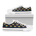 Rainbow Pixel 8-Bit LGBT Pride Heart White Low Top Sneakers
