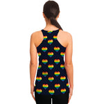 Rainbow Pixel 8-Bit LGBT Pride Heart Women's Racerback Tank Top
