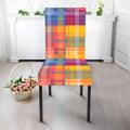 Rainbow Plaid Pattern Print Dining Chair Slipcover