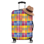 Rainbow Plaid Pattern Print Luggage Cover
