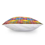 Rainbow Plaid Pattern Print Pillow Cover