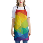 Rainbow Polygonal Geometric Print Apron