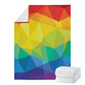 Rainbow Polygonal Geometric Print Blanket