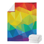 Rainbow Polygonal Geometric Print Blanket