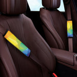 Rainbow Polygonal Geometric Print Car Seat Belt Covers
