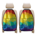 Rainbow Polygonal Geometric Print Car Seat Organizers