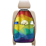 Rainbow Polygonal Geometric Print Car Seat Organizers