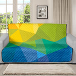 Rainbow Polygonal Geometric Print Futon Protector