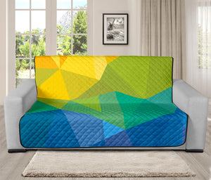 Rainbow Polygonal Geometric Print Futon Protector