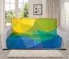 Rainbow Polygonal Geometric Print Futon Protector