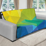 Rainbow Polygonal Geometric Print Futon Protector