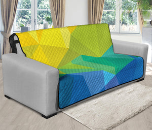 Rainbow Polygonal Geometric Print Futon Protector