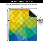 Rainbow Polygonal Geometric Print Futon Protector