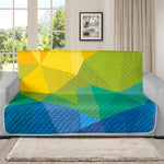 Rainbow Polygonal Geometric Print Futon Protector