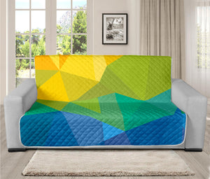 Rainbow Polygonal Geometric Print Futon Protector