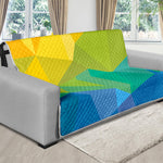 Rainbow Polygonal Geometric Print Futon Protector