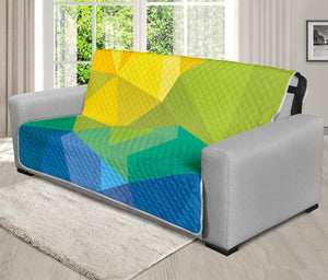 Rainbow Polygonal Geometric Print Futon Protector