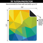 Rainbow Polygonal Geometric Print Futon Protector