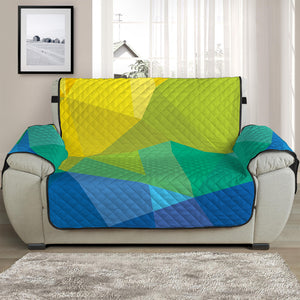 Rainbow Polygonal Geometric Print Half Sofa Protector