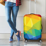 Rainbow Polygonal Geometric Print Luggage Cover