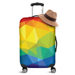 Rainbow Polygonal Geometric Print Luggage Cover